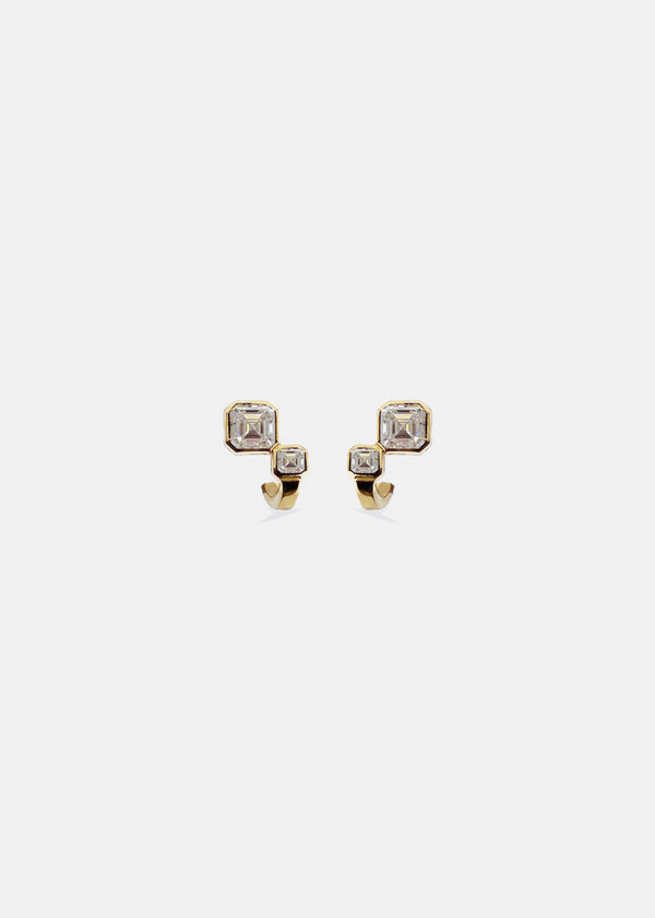 katkim Asscher Diamond Duet Earrings