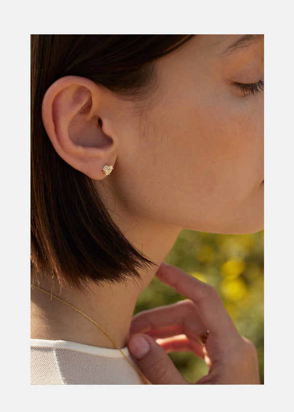 Katkim Cerré Oval Diamond Earrings