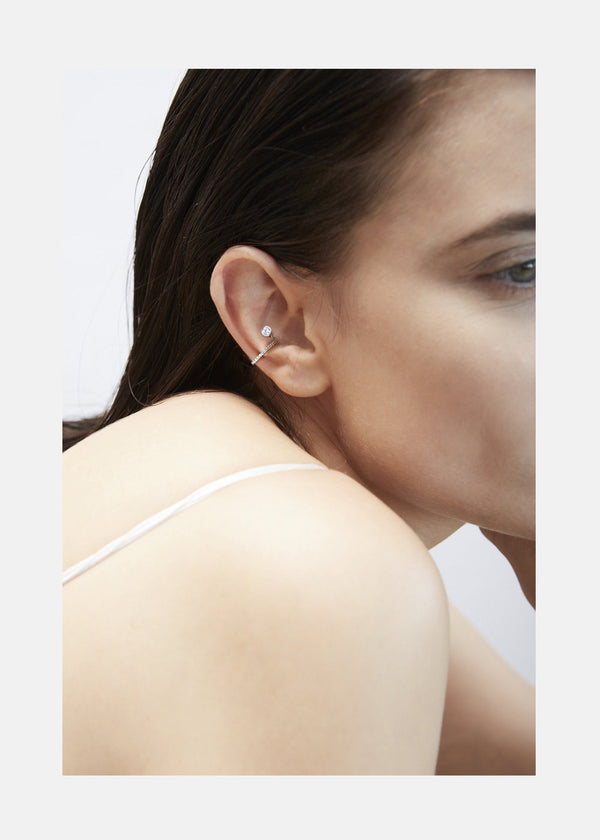 Katkim Crescendo Flare Pavé Ear Cuff