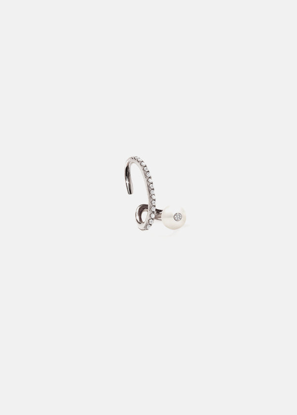 Katkim Crescendo Pearl Pavé Ear Cuff