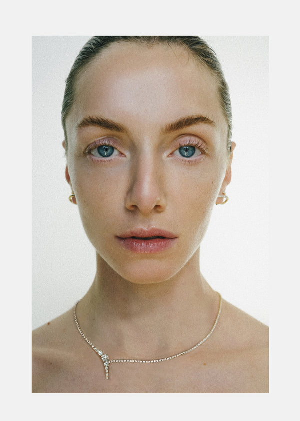 Katkim Diamond Serif Eternity Necklace