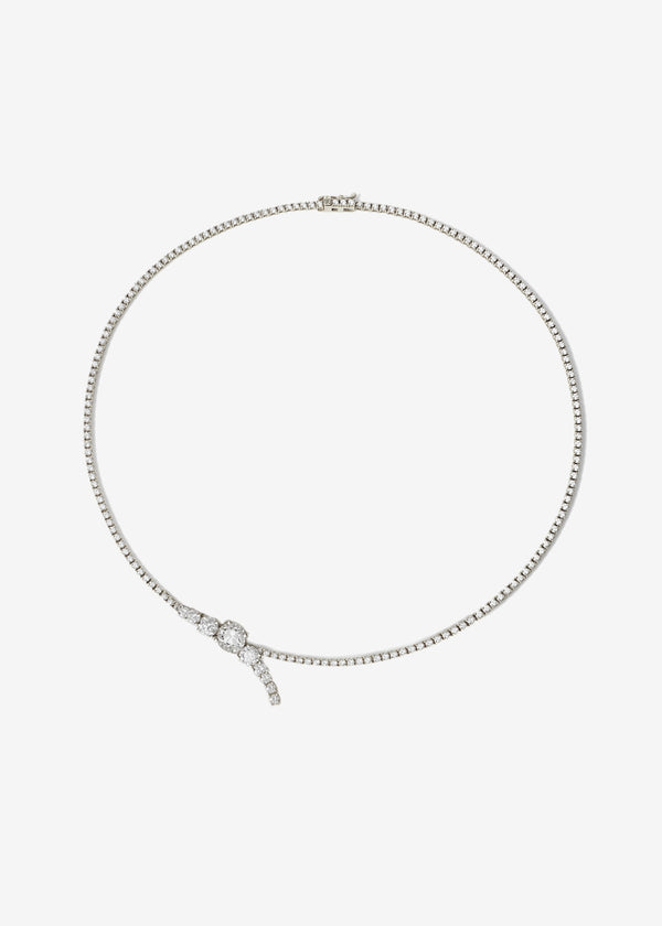 Katkim Diamond Serif Eternity Necklace