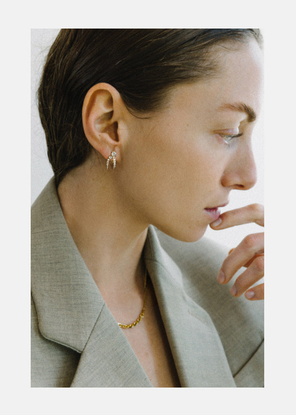 Katkim Diamond Serif Pavé Hoops