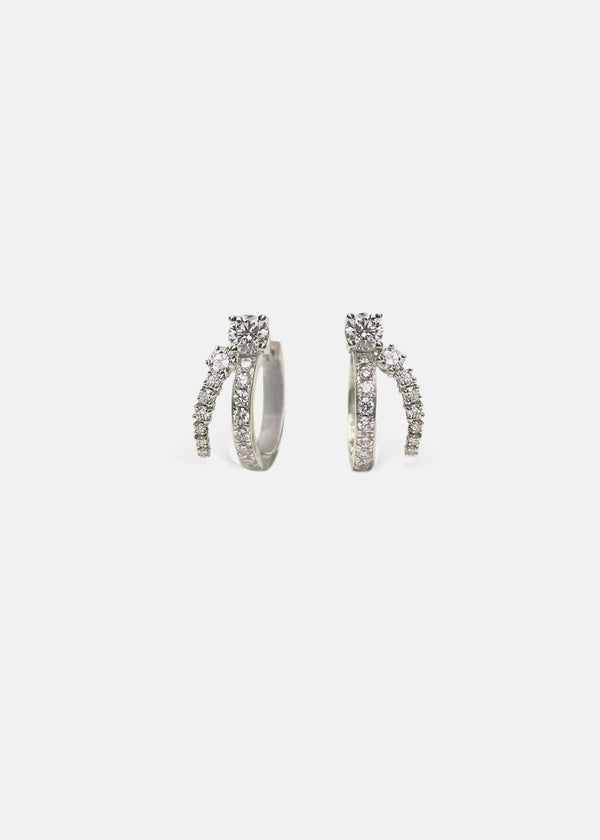 Katkim Diamond Serif Pavé Hoops