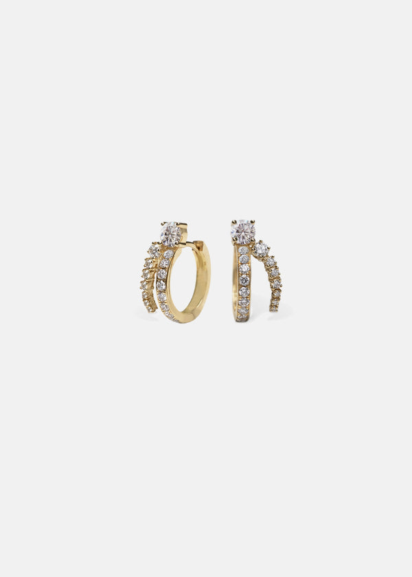 katkim Diamond Serif Pavé Hoops
