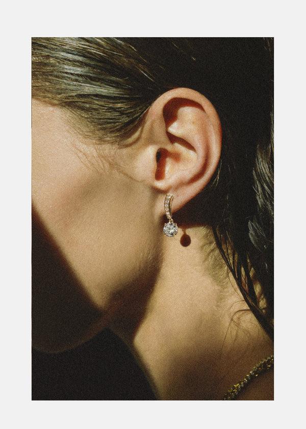 Katkim Diamond Serif Swing Earrings