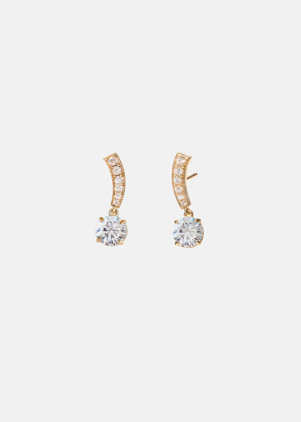 katkim Diamond Serif Swing Earrings