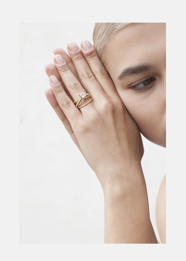 Katkim Diamond Sunset Pavé Ring