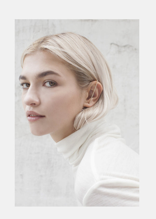Katkim Diamond Thread Ear Pin