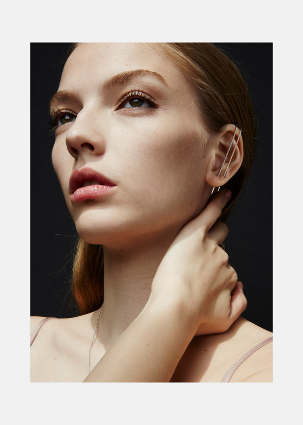 Katkim Diamond Thread Ear Pin