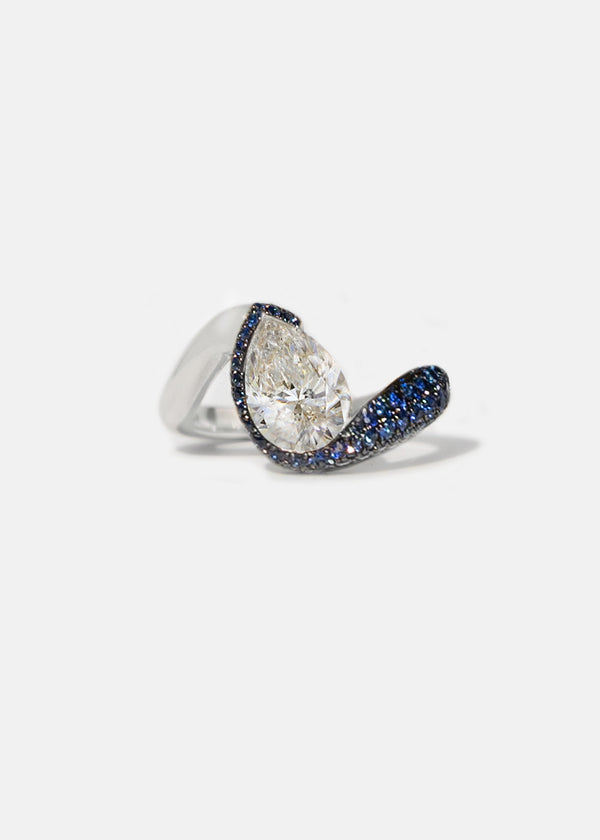 Katkim Diamond Trace Sapphire Cloud Ring