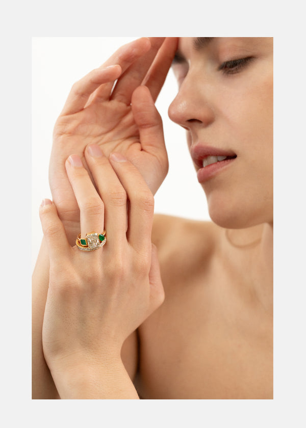 Katkim Duét Emerald Ring