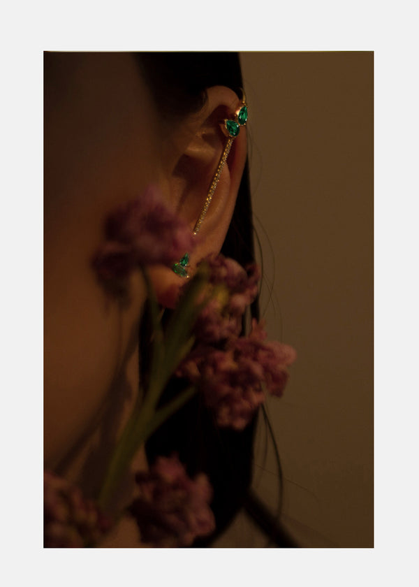 Katkim Emerald Allora Ear Pin