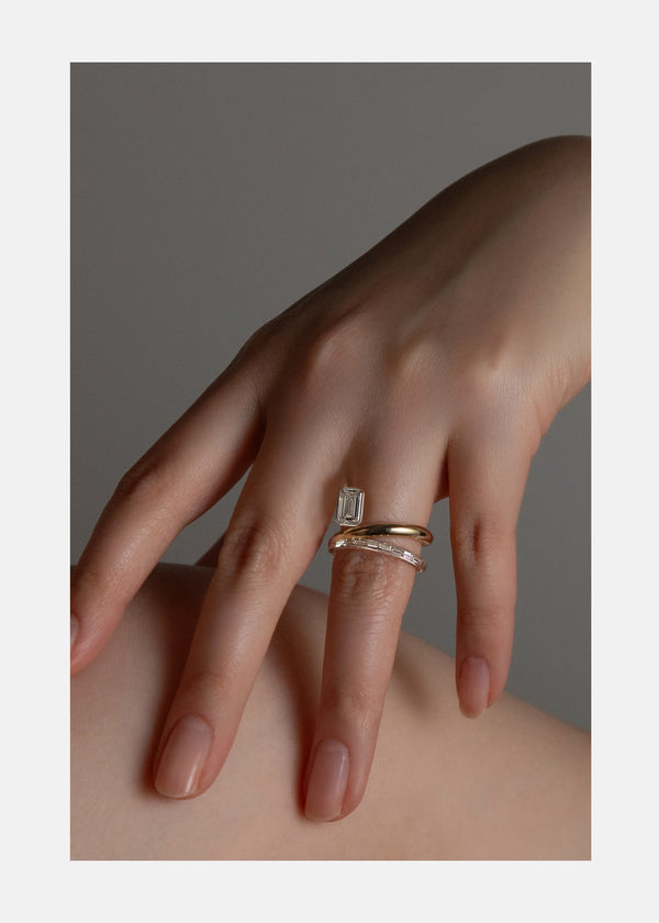 Katkim Emerald Double Flare Ring