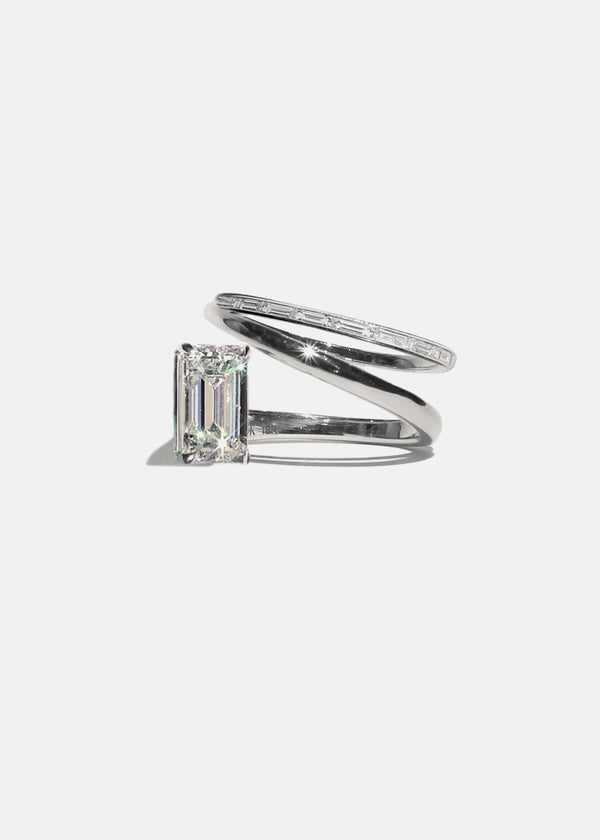 Katkim Emerald Double Flare Ring