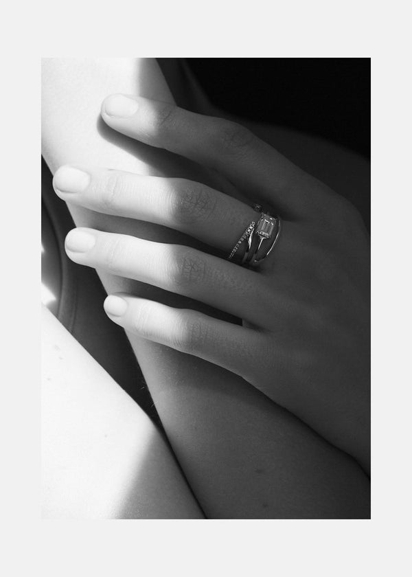 Katkim Emerald Sunset Pavé Ring