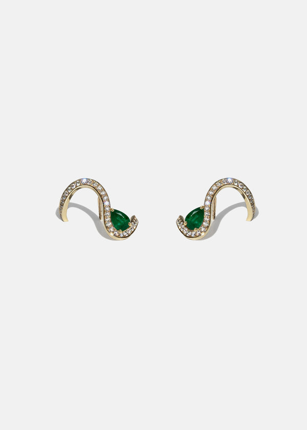 katkim Emerald Trace Pavé Earring