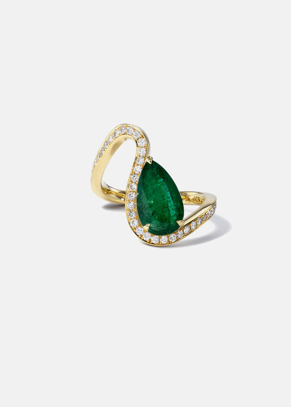 Katkim Emerald Trace Pavé Ring
