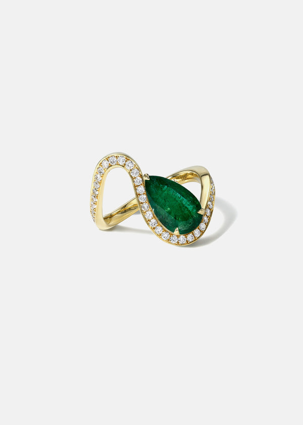 katkim Emerald Trace Pavé Ring
