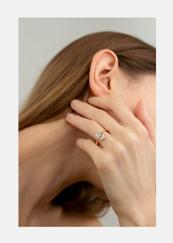Katkim Éternal Pear Diamond Ring