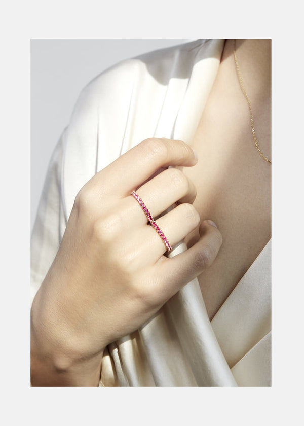 Katkim Éternal Pink Ombré Double Ring