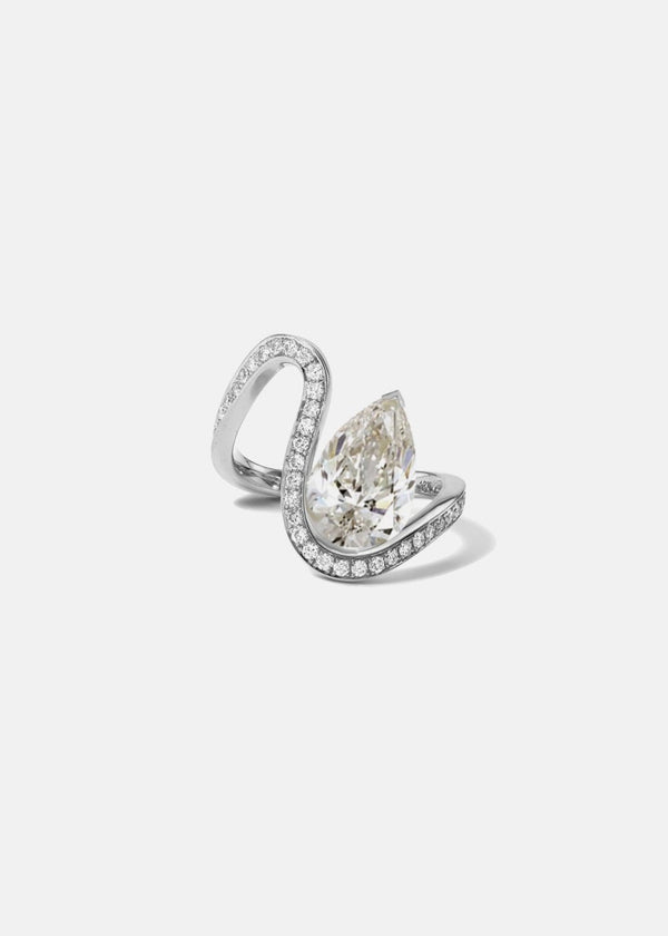 Katkim Floating Diamond Trace Pavé Ring