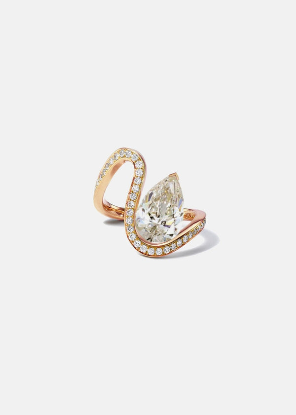 Katkim Floating Diamond Trace Pavé Ring