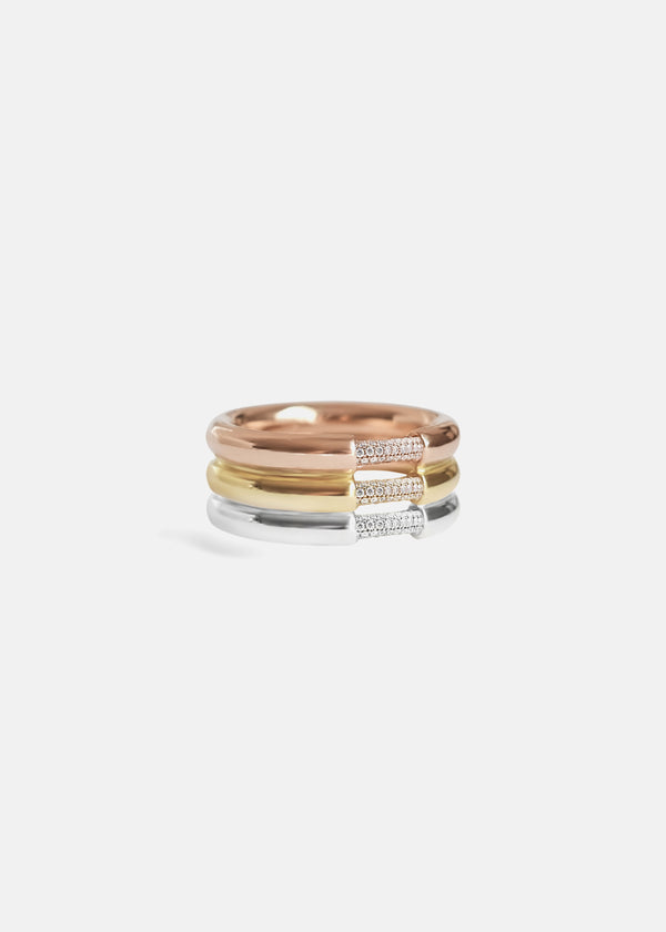 katkim Grande Cerré Tri-Tone Ring
