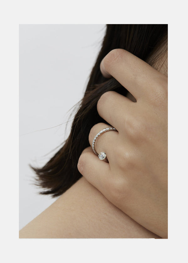 Katkim Grande Crescendo Flare Pavé Ring