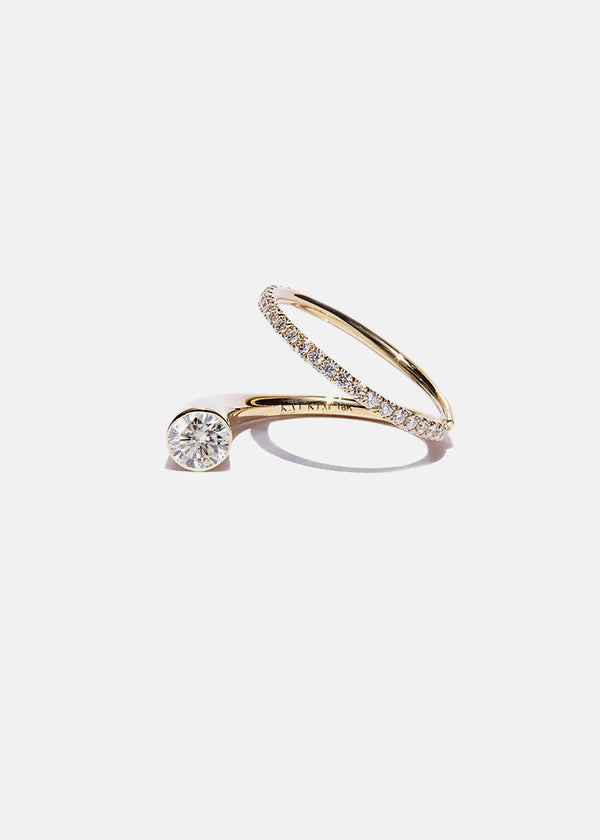 katkim Grande Crescendo Flare Pavé Ring
