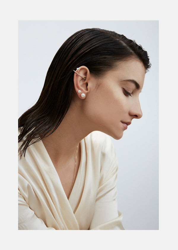 Katkim Grande Oasis Diamond Pearl Earring