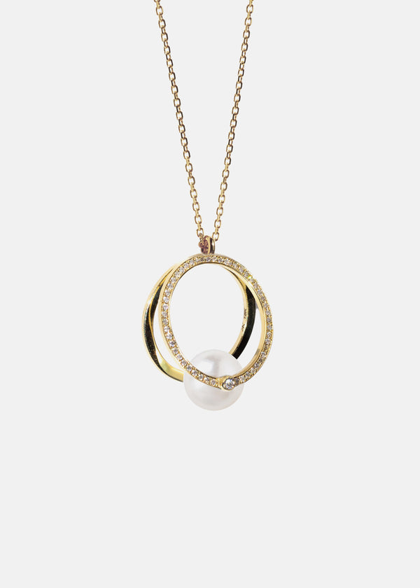 katkim Grande Pearl Pavé Oasis Necklace