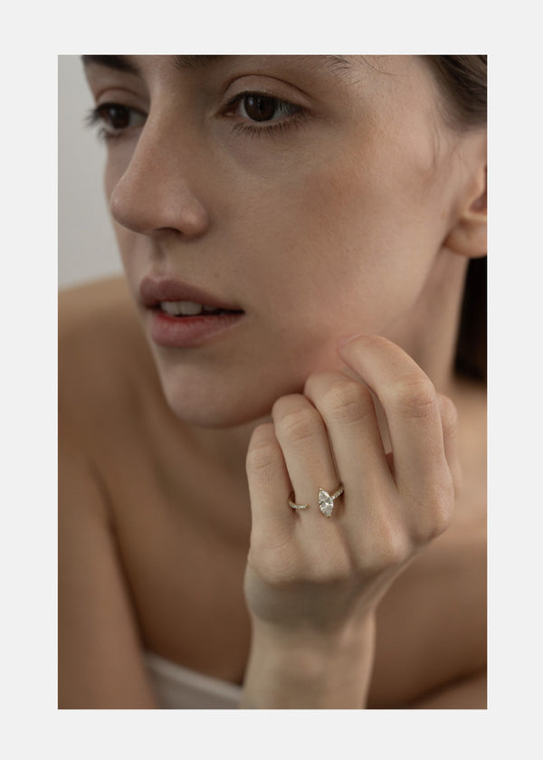 Katkim Marquise Crescendo Pavé Ring
