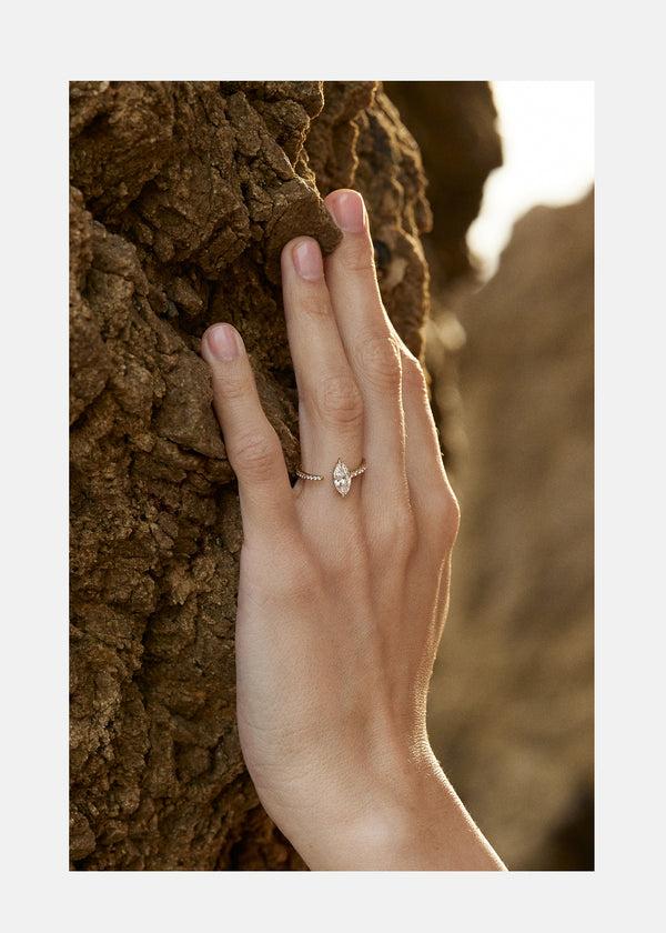 Katkim Marquise Crescendo Pavé Ring