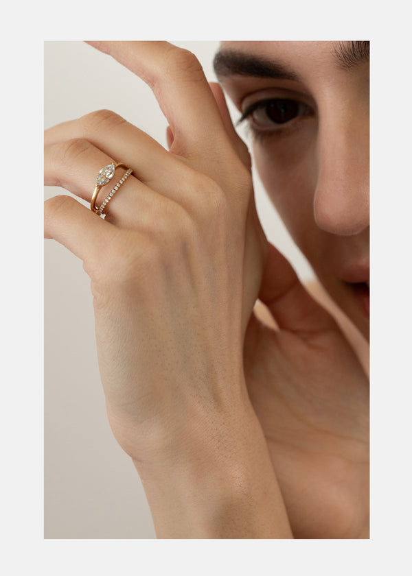 Katkim Marquise Sunset Pavé Ring