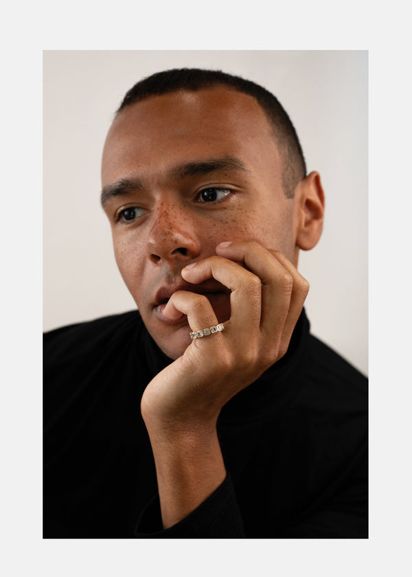 Katkim Mens Asscher Cosma Eternity Band