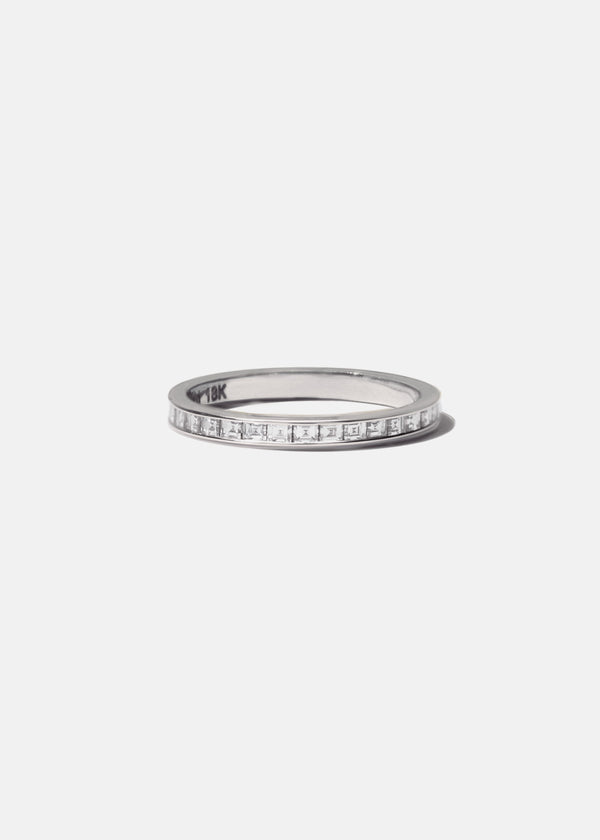 Katkim Mens Carré Diamond Éternal Band