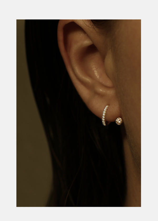 Katkim Mini Crescendo Pavé Earring