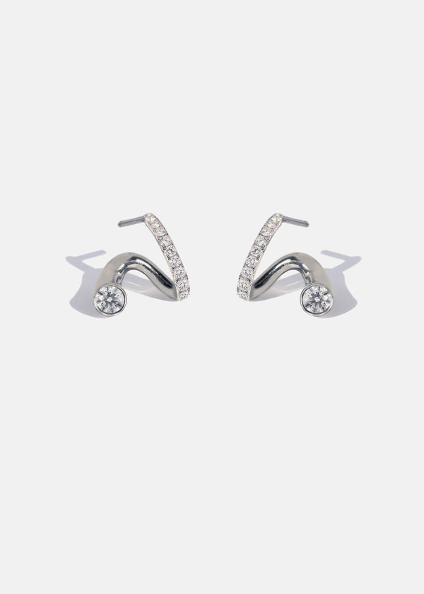 Katkim Mini Crescendo Pavé Earring