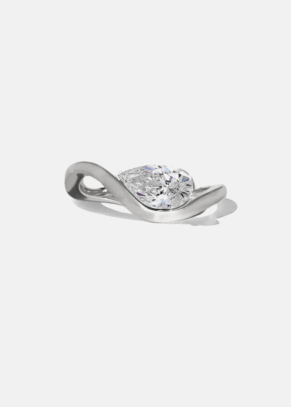 Katkim Mini Pear Diamond Trace Ring