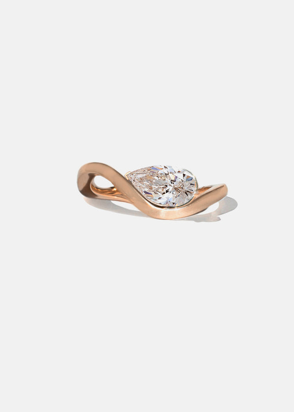 Katkim Mini Pear Diamond Trace Ring