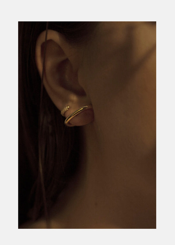 Katkim Mono Half Pavé Earring
