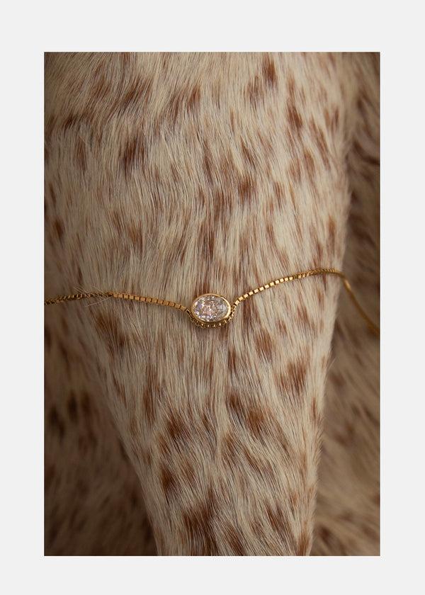 Katkim Oval Diamond Trace Necklace