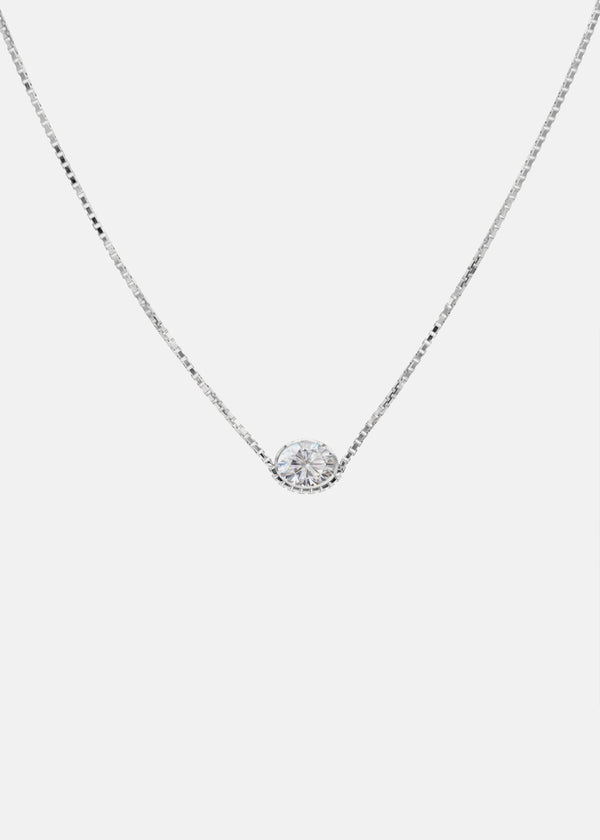 Katkim Oval Diamond Trace Necklace