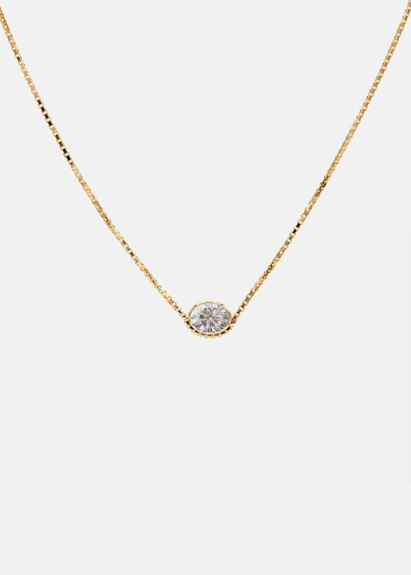 katkim Oval Diamond Trace Necklace