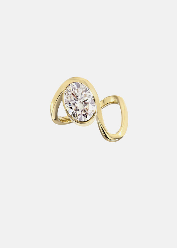 Katkim Oval Diamond Trace Ring