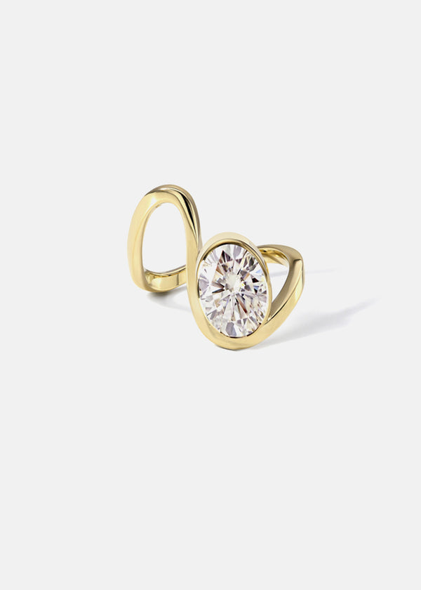 katkim Oval Diamond Trace Ring