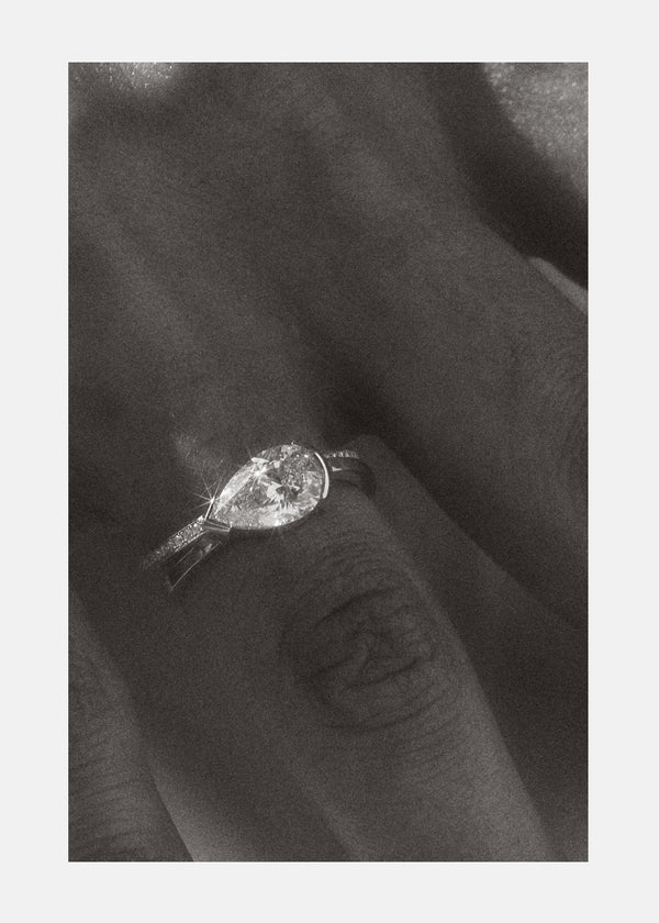 Katkim Pear Diamond Infinity Pavé Ring