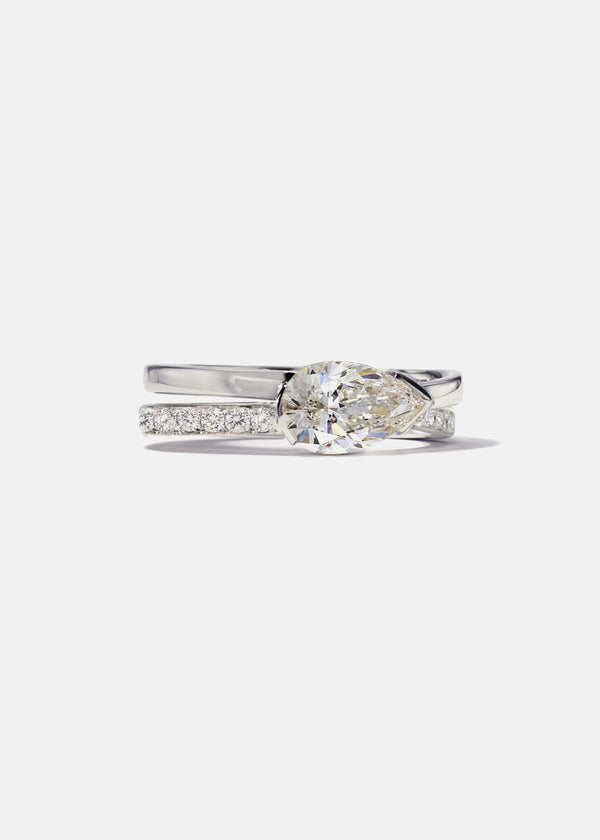 Katkim Pear Diamond Infinity Pavé Ring