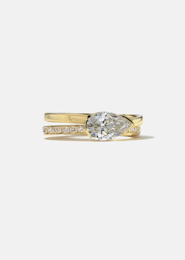 katkim Pear Diamond Infinity Pavé Ring